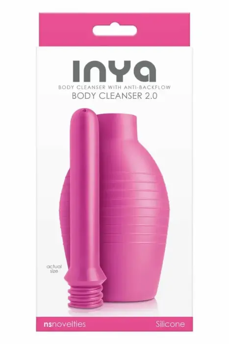 INYA Body Cleanser 2.0 Pink – silikona intīmās higiēnas sistēma ar pretplūduma aizsardzību – rozā