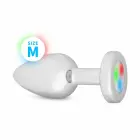 Easytoys Anal Collection LED Plug Medium Silver - Illuminated Design 8.5cm — Foto 1