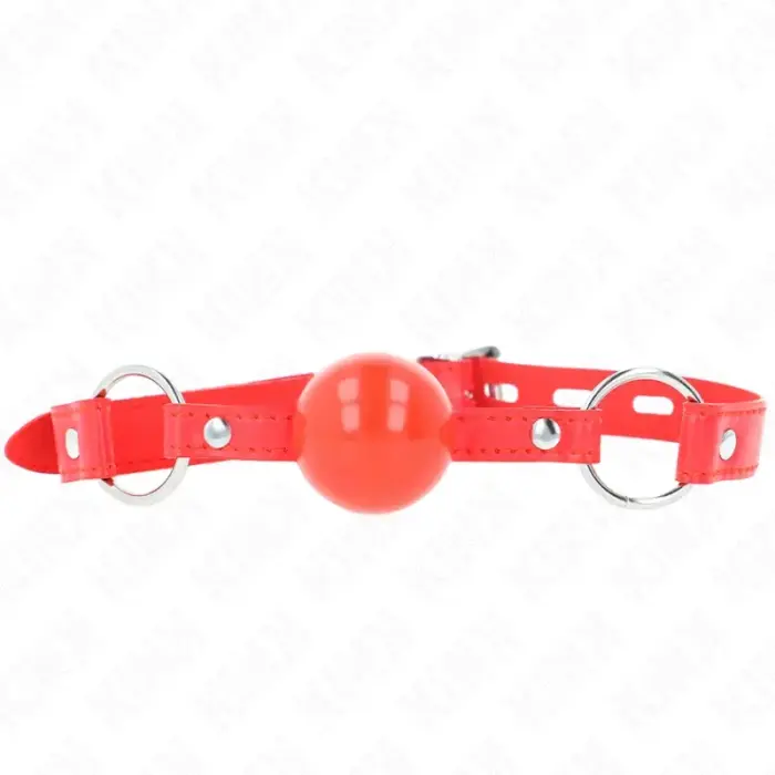 KINK TPE Ball Gag 4cm with Rojo Lock – Red