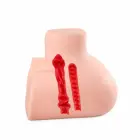 Seiraku Toys Cherry Hyper Peach – divkanālu intīms masturbators – premium silikons, 8 kg – persiku — Foto 6