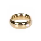 Gold Donut Cockring with Jewel - Thick - 4.5+ cm — Photo 1