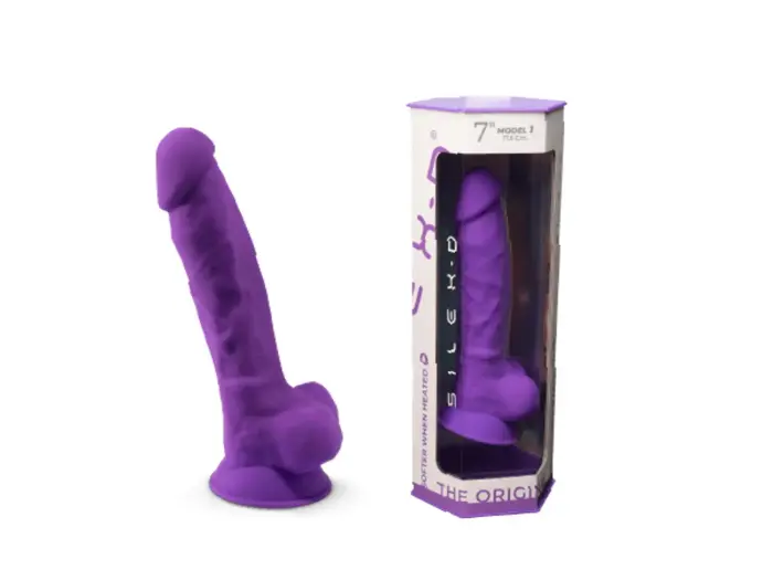 Silex realistiškas dildo – 17.5 cm (7″) – Violetinis