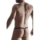 Vyriškas gumos komplektas – T-marškiniai su puošmenomis ir 2 porų stringai – juodas – XXL/XXXL Photo