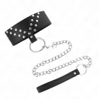 KINK reguleeritav kaelarihm V-neediga – must nahk, 36–43 cm, 5 cm lai — Foto 1