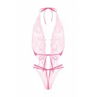 Christine Renee – mežģīņu bodysuit ar atvērtu kārklu – rozā – L/XL — Foto 5