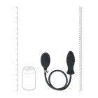 Briaunotas pripučiamas silikoninis analinis kištukas – 15 cm – Juodas Photo