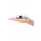 b-Vibe Jewel Heart – metallist anaalpistikute treeningkomplekt roosa südamekiviga – 2 tk – tsinksulamist — Foto 5