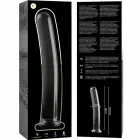 Ibiza Nebula Series Model 17 stikla dildo – 18.5 cm (7.3″) – Caurspīdīgs — Foto 5