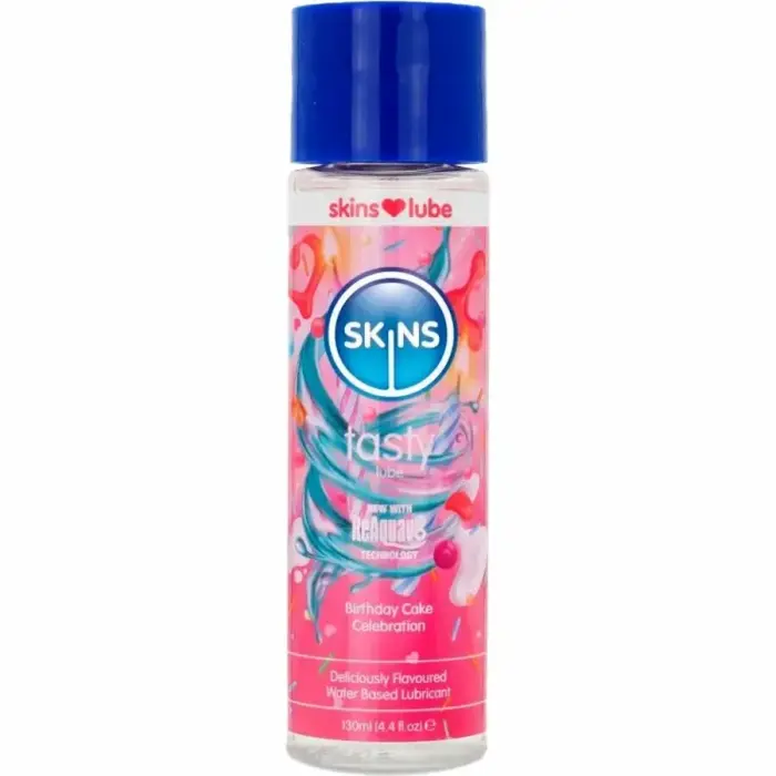 SKINS Tasty Water-Based Lubricant Birthday Cake Scent – 130 ml