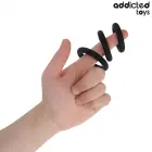 Addicted Toys Silicone Support Ring Set Model 1 – 3 Sizes – Black — Photo 2