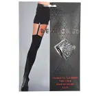 Be Wicked Hanging On Clip zeķes līdz augšstilbam ar zeķturiem – melnas – One Size — Foto 4