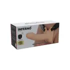 INFERNO Dobais vibrējošs strap-on dildo – 16 cm (6.3″) – miesas krāsa — Foto 2