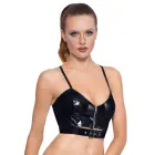 Black Level Shiny Vinyl Top with Buckle and Zip – L — Photo 2