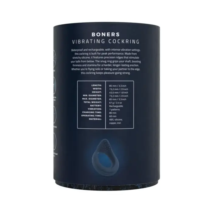 Boners - Вибрирующее кольцо для члена со стимуляцией промежности Фото num