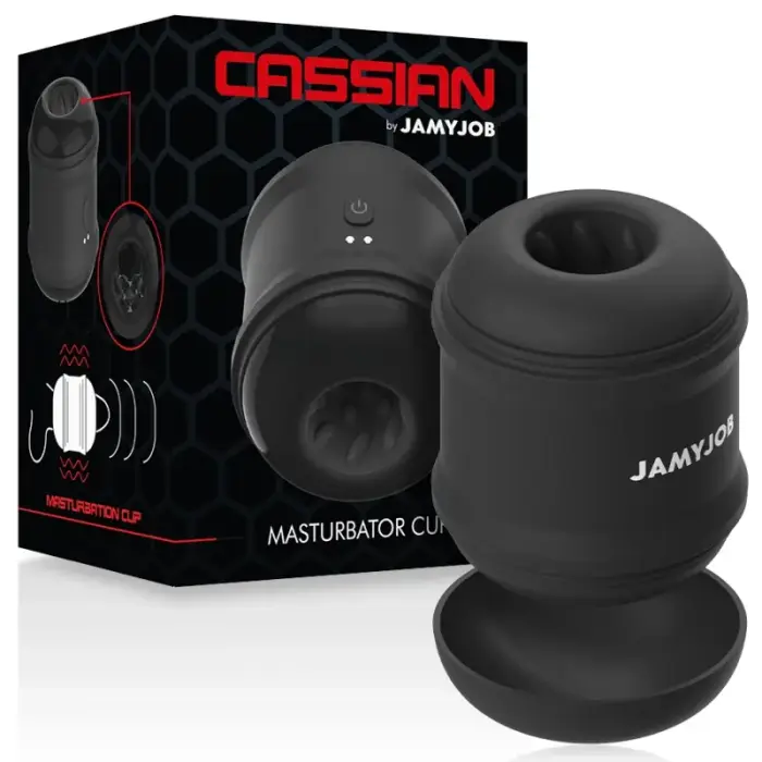 Jamyjob Cassian Compact Vibrating Cup – Dual-Ended – Black