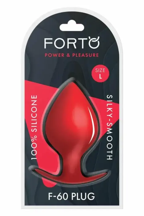 FORTO F-60 pīķa formas anālais spraudnis – L – Sarkans