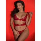 Daring Intimates Lace Dreams 3PC Lingerie Set – Red – L/XL — Photo 1