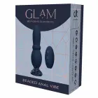 GLAM Beaded Anal Vibe – wireless remote anal vibrator – black – 10 m range – rechargeable – 12.1 cm — Photo 1
