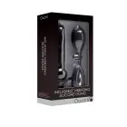 Piepūšams un vibrējošs silikona dildo – 15–18 cm – Melns Foto 1