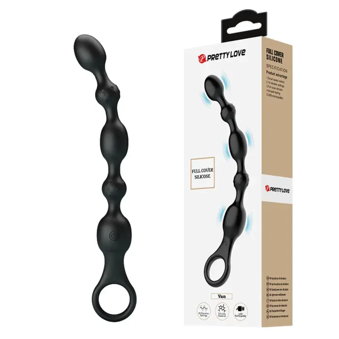 PRETTY LOVE - Van, Beaded Anal Vibrator with 10 Vibration Functions