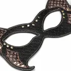 Rebellion Reign Cat Mask – маска кошки из ПУ с ушками и заклёпками – готика — Фото 4