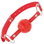 Darkness – breathable ball gag with adjustable strap – red/black — Photo 2