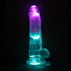 RealRock vibreeriv LED läbipaistev dildo – 15 cm (6″) – läbipaistev — Foto 5