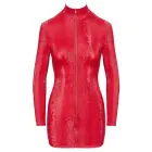 Cottelli PARTY Red Snakeskin Long Sleeve Dress – XL — Photo 6