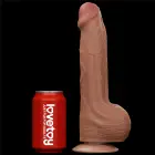 LoveToy King Sized Sliding Skin Dual Layer Dong – realistic dildo – TPE – brown – 29.2 cm — Photo 17