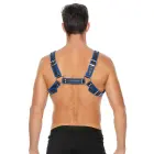 Leather Bulldog Harness with Buckles – Blue – L/XL — Photo 4