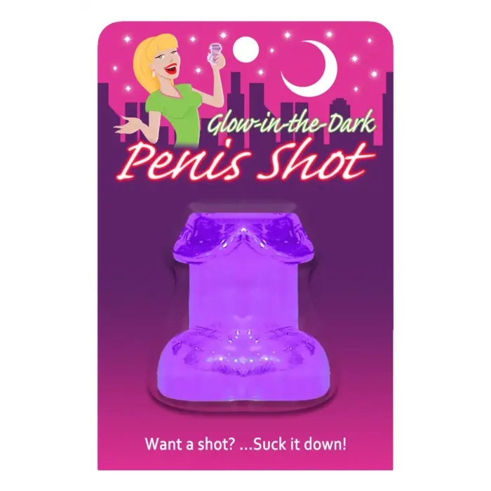 Tumsā spīdošs locekļa glāzīte – violets Foto 1