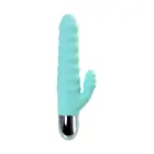 Рельефный вибратор с клиторальной стимуляцией Flovetta Flax – 17.5 cm (6.9″) – зеленый — Фото 3