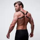 Fetish Submissive Attitude Men's Eco-Leather Adjustable Chest Harness – Black – One Size — Photo 5