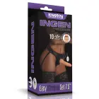 LoveToy – vibreeriv lihtne strap-on komplekt – 7,5-tolline dildo – TPE — Foto 1