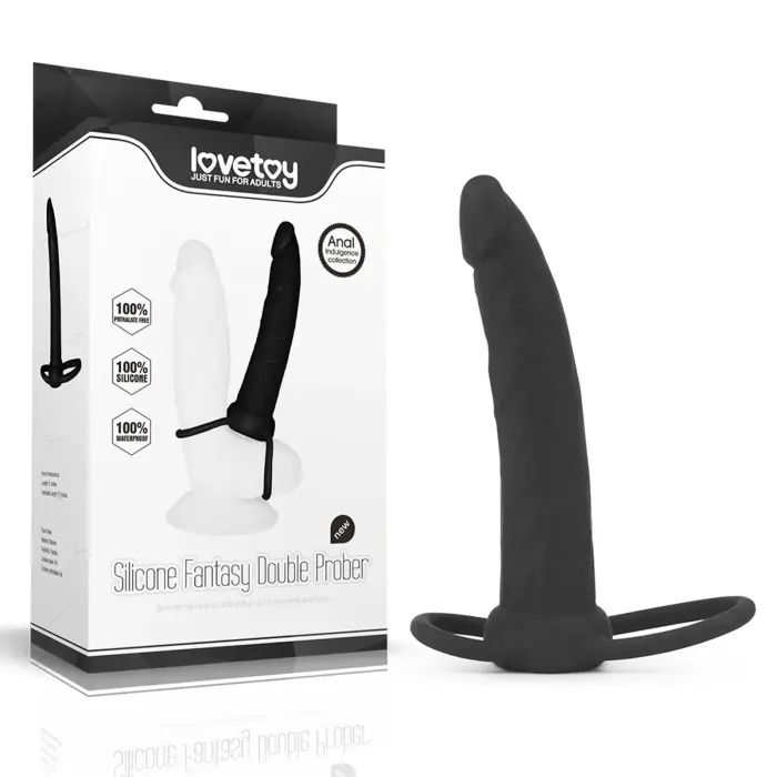 LoveToy Double Prober – dubultā dzimumlocekļa gredzens ar reālistisku pagarinātāja galu