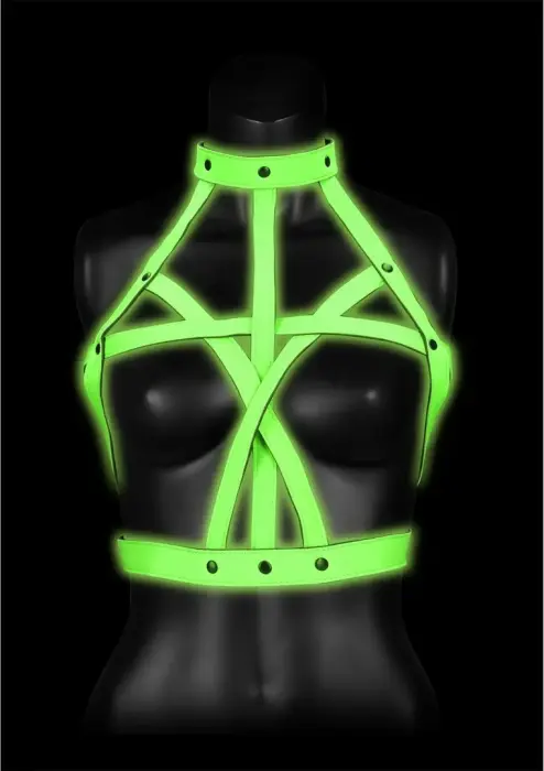 Ouch! Glow-in-the-Dark Adjustable Body Harness – L/XL