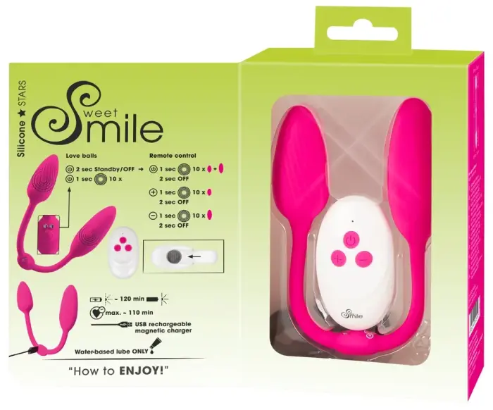 Sweet Smile RC Double Pleasure vibratori – rozā Foto 16