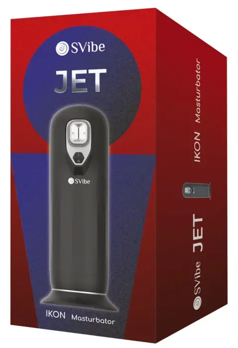 SVibe Ikon JET automātiskais masturbators – 27 cm (10.5″) – melns