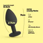 Camileo - Anālais spraudnis ar maināmiem dārgakmeņiem - 7 cm (2.8″) - Melns — Foto 5