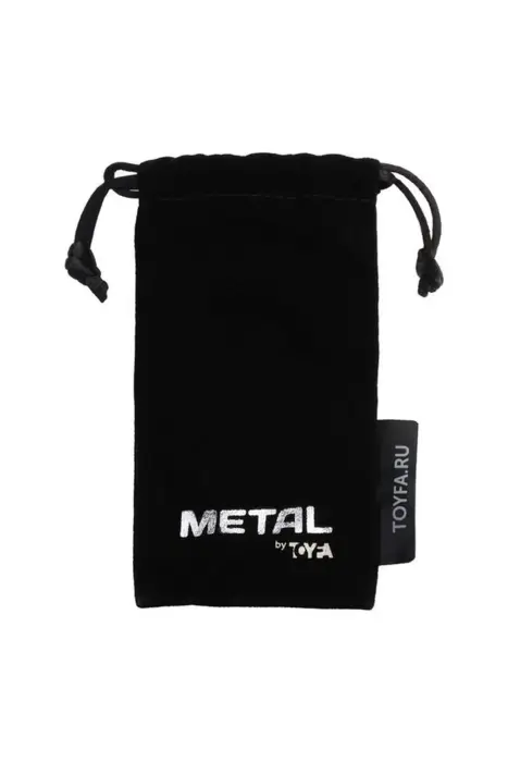 TOYFA metāla anālais spraudnis ar melnu dārgakmeni – 8.2 cm (3.2″) – Sudrabs Foto 5