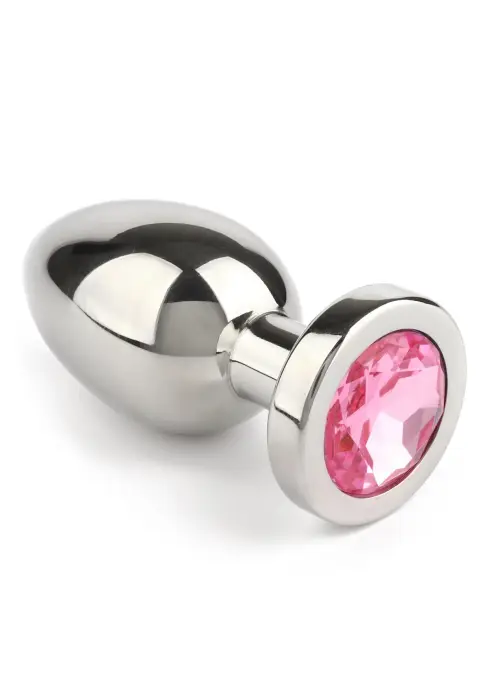 Mr. Steel Jeweled Butt Plug – S – Pink