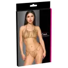 Cottelli ACCESSOIRES Gold Chain Bikini Set – Halterneck Top and String — Photo 1