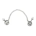 Adjustable Nipple Clamps with Rings and Chain – Silver — Photo 5