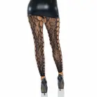 Leg Avenue колготки без стопы с леопардовым узором и сетчатыми вставками – One Size — Фото 5