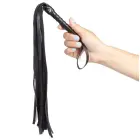 Secret Play Black Bondage Series – kompakta mākslīgās ādas pātaga 44 cm — Foto 1