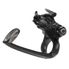 BULL WARRIOR - Vibrating Cock Ring with Sleeve – Black — Photo 3