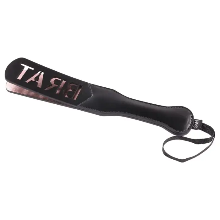 Sportsheets S&M Brat – faux leather paddle with imprint cutout – 32 cm
