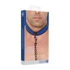 Ouch! Neoprene Collar with Leash – Blue — Photo 1