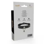 Coquette Chic Desire Vegan Leather Collar with Metal Ring – Adjustable 43 cm – Black — Photo 6