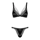 Obsessive Eloissa атласный комплект белья – чёрный – L/XL Фото num